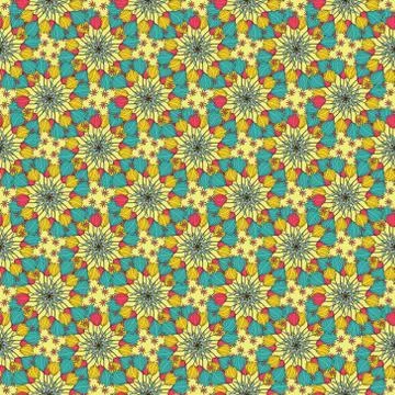 Seamless Pattern With Floral Motifs able to print for cloths, tablecloths, blank Stock Illustration