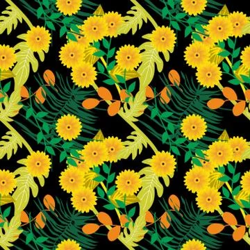 Seamless Pattern With Floral Motifs able to print for cloths, tablecloths, blank Stock Illustration