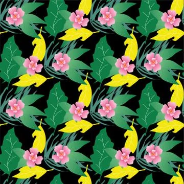 Seamless Pattern With Floral Motifs able to print for cloths, tablecloths, blank Stock Illustration