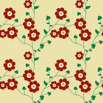Seamless Pattern With Floral Motifs able to print for cloths, tablecloths, blank Stock Illustration