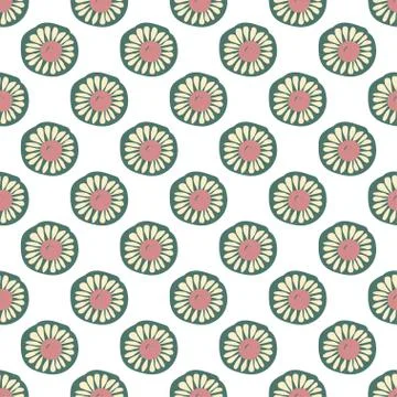 Seamless pattern floral ornament background Stock Illustration