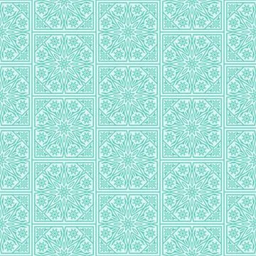 Seamless pattern with floral ornament Stock Illustration
