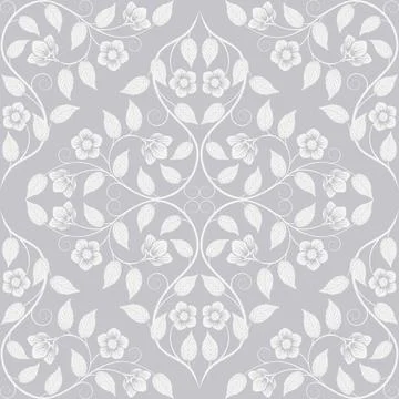 Seamless pattern with floral ornament Stock Illustration