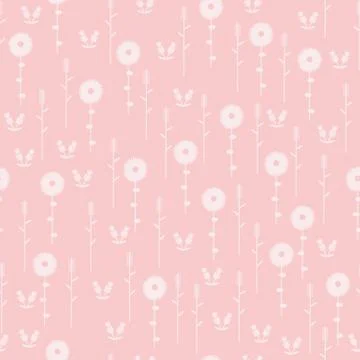 Seamless pattern with floral ornament. Vector Stock Illustration