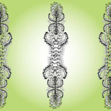 Seamless pattern with floral ornament. Vector illustration. Flowers on neutral, Illustrazione stock