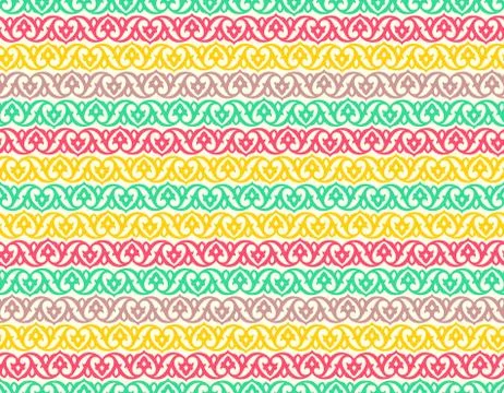 Seamless pattern with floral ornament for wrapper Stock Illustration