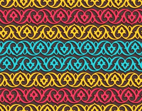 Seamless pattern with floral ornament for wrapper Stock Illustration