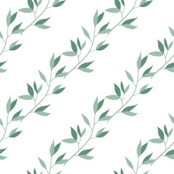 Seamless pattern with floral pattern. Minimalist botanical design. Stock Illustration