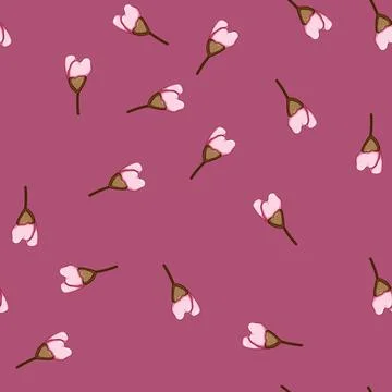 Seamless pattern floral sakura cherry blossom cartoon vector Illustrazione stock
