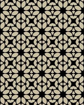 Seamless pattern of floral squares in gray and black that can be used for Illustrazione stock