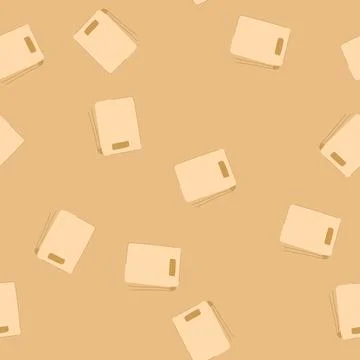 Seamless pattern flour paper lunch bag cartoon vector Stock Illustration