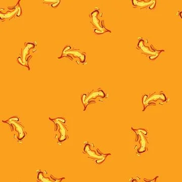 Seamless pattern flow lava splash cartoon vector Illustrazione stock