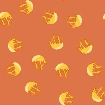 Seamless pattern flow melted circle cartoon vector 库存插图