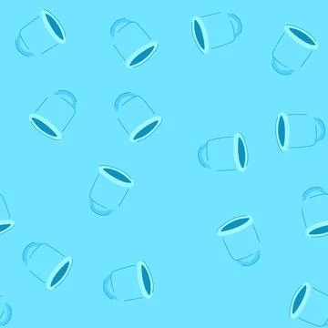 Seamless pattern flow menstrual cup cartoon vector Stock Illustration