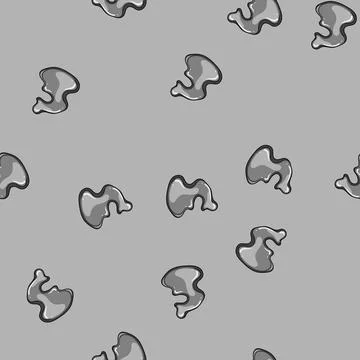 Seamless pattern flow metal liquid shapes cartoon vector Illustrazione stock
