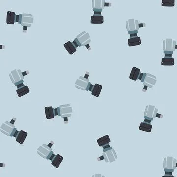 Seamless pattern flow water circulation pump cartoon vector Stock Illustration