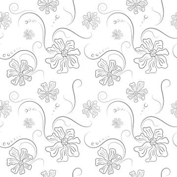 Seamless pattern on flower and texture background. Stock Illustration