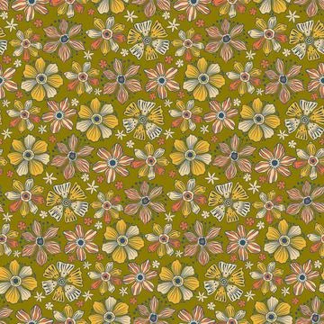 Seamless pattern flower bud.Background floral beauty elegant.Design print Stock Illustration