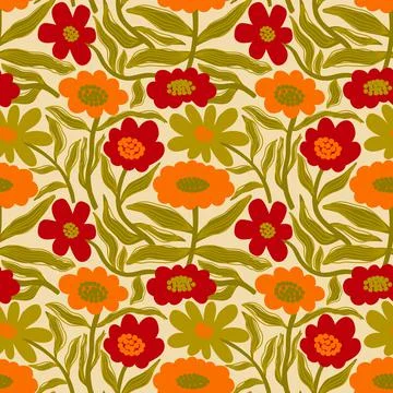 Seamless pattern flower bud.Background floral beauty elegant.Design print Stock Illustration