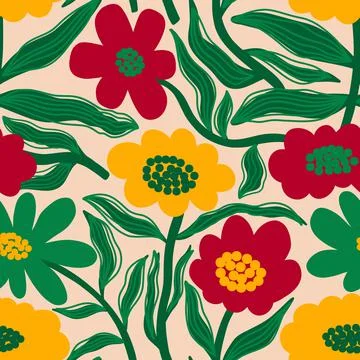 Seamless pattern flower bud.Background floral beauty elegant.Design print Stock Illustration
