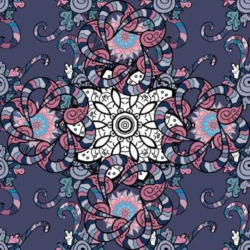 Seamless pattern with flower. Colour Spring Theme seamless pattern Background. F Stockillustratie