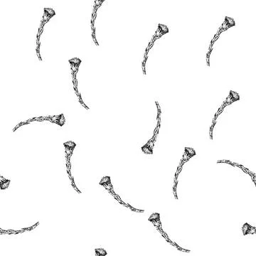 Seamless pattern flower coltsfoot sketch hand drawn Stock Illustration