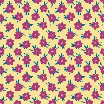 Seamless pattern flower design.Print botanical textile fabric fashion.Modern Stock Illustration