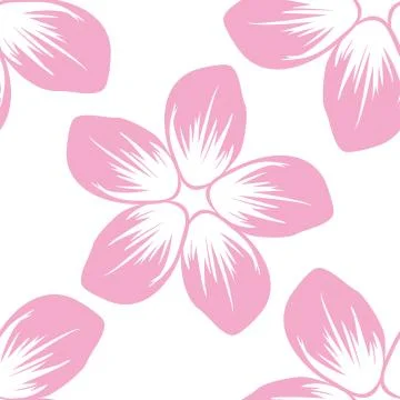 Seamless pattern of flower, flat simple retro vintage colorful vector Illustrazione stock