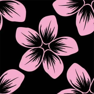 Seamless pattern of flower, flat simple retro vintage colorful vector 스톡 일러스트