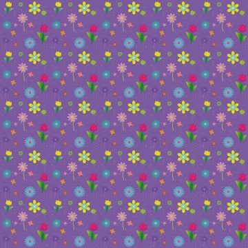 Seamless pattern with flower Stock Illustration