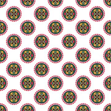 Seamless pattern flower mandala Illustrazione stock