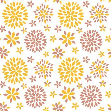 Seamless pattern a flower in a modern style. Stock Illustration