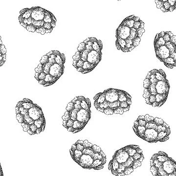 Seamless pattern flower peony sketch hand drawn Illustrazione stock