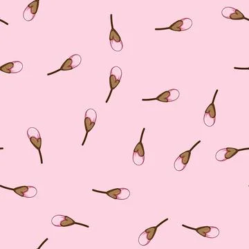 Seamless pattern flower sakura cherry blossom cartoon vector イラスト素材