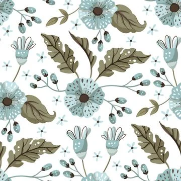 Seamless pattern with flower. Vector . Stock Illustration