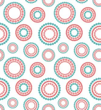 Seamless pattern flower wreath Stock Illustration