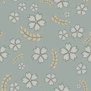 Seamless pattern with flowers. Abstract flowers pattern. Stock Illustration