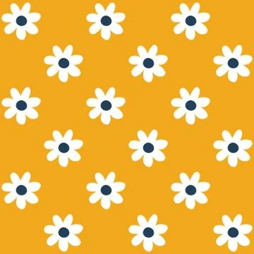 Seamless pattern with flowers and hearts in romantic vintage style. Stock Illustration