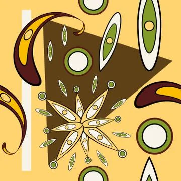 Seamless pattern with flowers and leaves paisley style Stock Illustration
