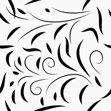 Seamless pattern with flowers and leaves hohloma style Stock Illustration