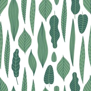 Seamless pattern with flowers and leaves. Creative floral texture. Great for Illustrazione stock