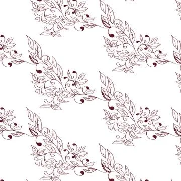 Seamless pattern with flowers on background Stock Illustration