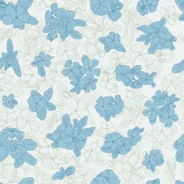 Seamless pattern with flowers on background. Wallpaper with flower texture Stock Illustration