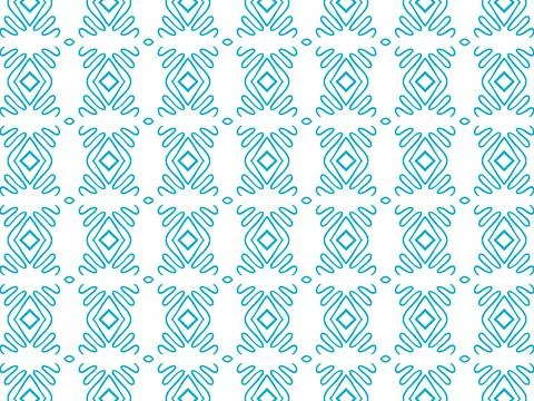 Seamless pattern with flowers of blue shade on a white background Stock Illustration
