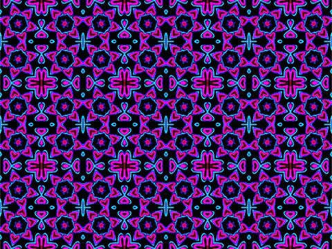 Seamless pattern with flowers in color Stock Illustration