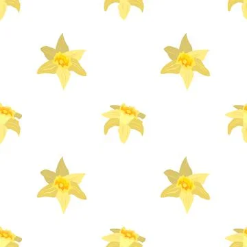 Seamless pattern with flowers daffodils Stock Illustration