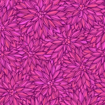Seamless pattern with flowers Dahlia Illustrazione stock