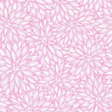 Seamless pattern with flowers Dahlia Stock Illustration
