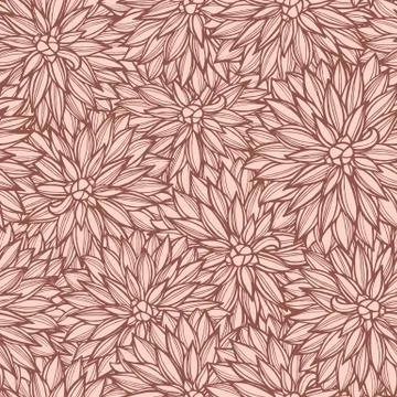 Seamless pattern with flowers Dahlia Stock Illustration
