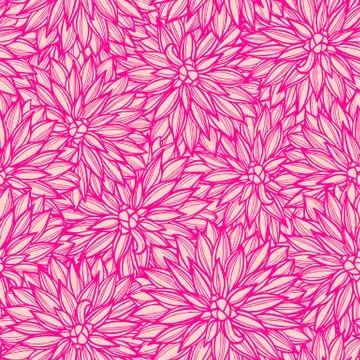 Seamless pattern with flowers Dahlia Stock Illustration